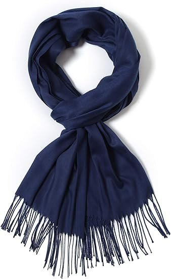 Cashmere shawl and large shawl scarf women's long fashion solid color shawl wrapped with tassels