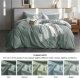 Linen Duvet Cover King - Linen Cotton Blend Duvet Cover Set, Sage Green Linen Duvet Cover, 3 Pieces, 1 Duvet Cover 104x90 Inches and 2 Pillowcases