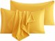 Pillow Cases Queen - Yellow Slip Pillow Cases for Hair and Skin 2 Pack 20x30 inches,Soft Chill & Breathable Pillow Cover with Envelope Closure