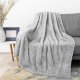 Light Grey Plush Throw Blanket for Couch, Sherpa Soft Cozy Blanket and Throw for Sofa Bed, Decorative Fur Fuzzy Warm Fleece Blanket, Lightweight Boho Home Decor All Season, 50x60